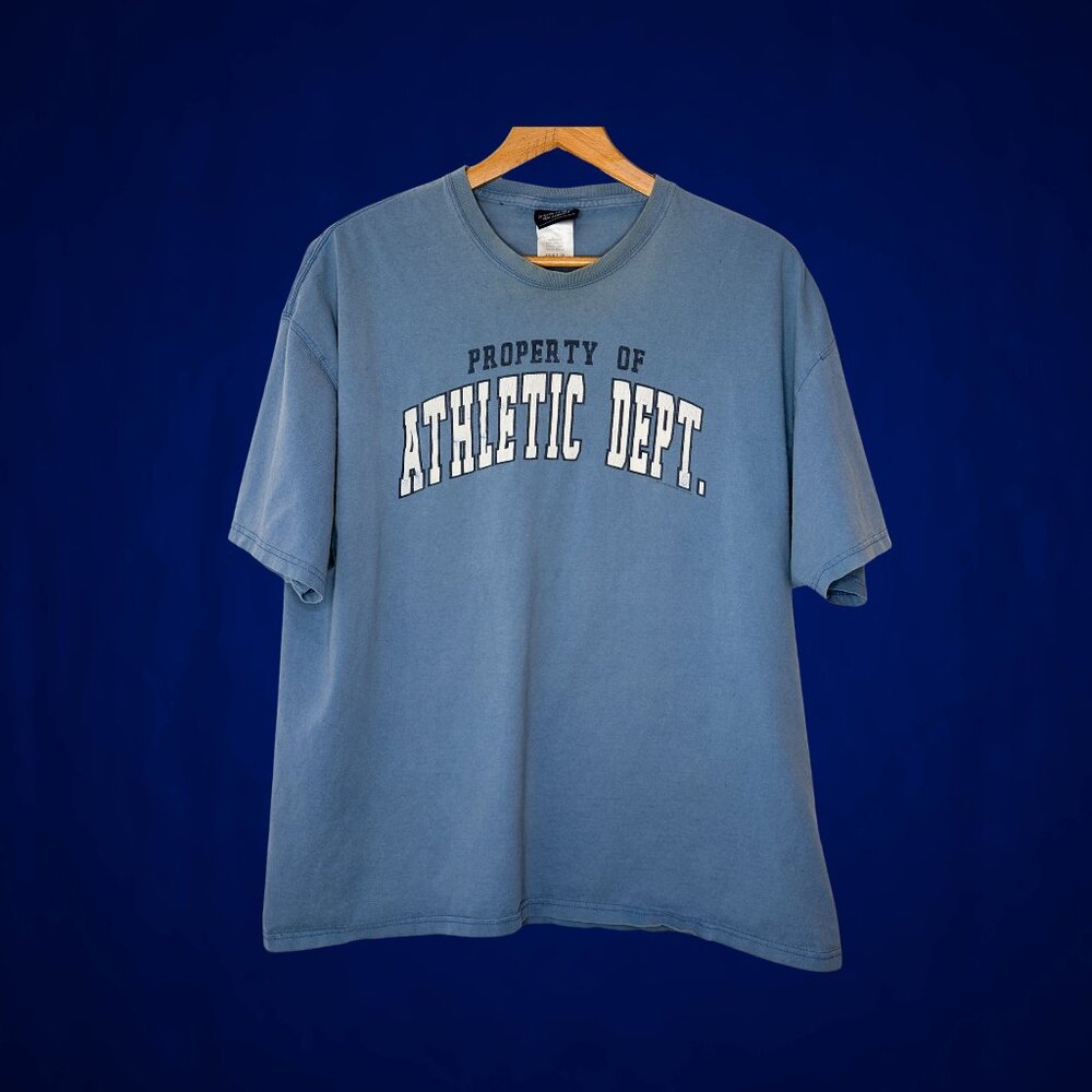 Vintage Men's Blue XL T-Shirt - Sonoma Jean Co - "Property of Athletic Dept."